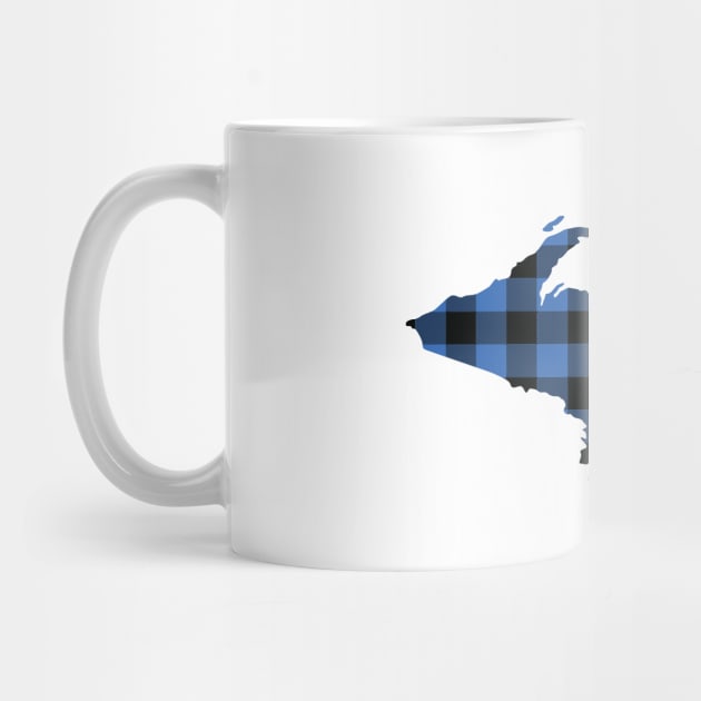 Upper Peninsula of Michigan Blue Flannel State by DoctorWatsonDesigns